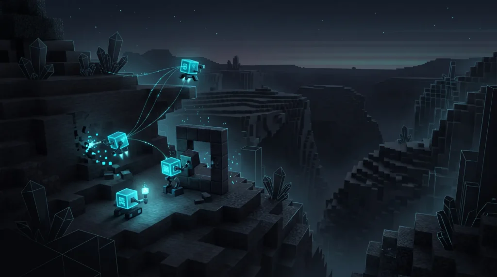 Four Gemini 4 agents have beaten Minecraft with no human help